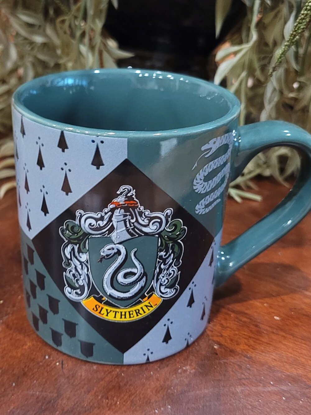 Silver Buffalo Harry Potter Slytherin House Crest Coffee Mug 14 Oz